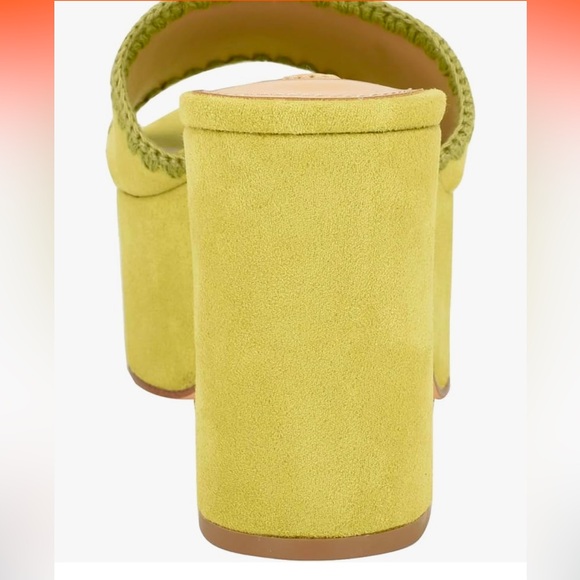 Nine West Yickie Wedge Sandal Lime Green NIB - Picture 4 of 4